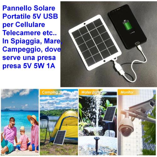 Solar Panel 5V USB for Mobile or Camera